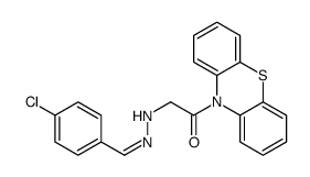 2-[2-[(4-chlorophenyl)methylidene]hydrazinyl]-1-phenothiazin-10-ylethanone Structure