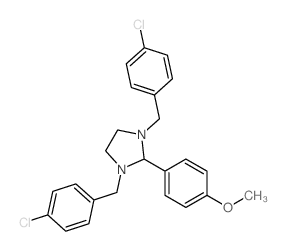Imidazolidine,1,3-bis[(4-chlorophenyl)methyl]-2-(4-methoxyphenyl)- structure