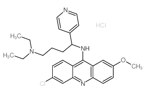 1,4-Butanediamine,N1-(6-chloro-2-methoxy-9-acridinyl)-N4,N4-diethyl-1-(4-pyridinyl)-,hydrochloride (1:3) Structure