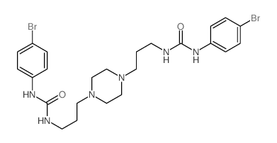 1-(4-bromophenyl)-3-[3-[4-[3-[(4-bromophenyl)carbamoylamino]propyl]piperazin-1-yl]propyl]urea结构式