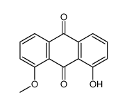 1-Hydroxy-8-methoxyanthraquinone Structure