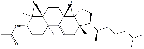 (8α,13α,14β,17α)-5α-Lanost-9(11)-en-3β-ol acetate structure