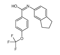 N-(2,3-dihydro-1H-inden-5-yl)-4-(trifluoromethoxy)benzamide Structure