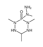 2,4,6-trimethyl-3-(N-methyl-hydrazino)-[1,2,4,5,3]tetrazaphosphinane 3-oxide结构式