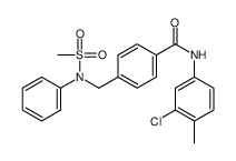 N-(3-chloro-4-methylphenyl)-4-[(N-methylsulfonylanilino)methyl]benzamide结构式