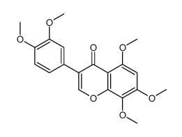 3-(3,4-dimethoxyphenyl)-5,7,8-trimethoxychromen-4-one结构式