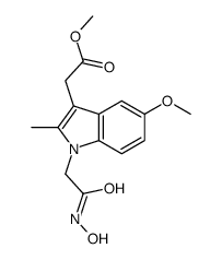 methyl 2-[1-[2-(hydroxyamino)-2-oxoethyl]-5-methoxy-2-methylindol-3-yl]acetate结构式