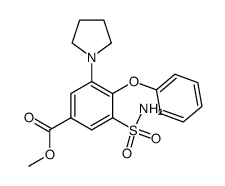 3-(1-Pyrrolidinyl)-4-phenoxy-5-sulphamyl-benzoic acid methyl ester Structure