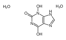 3-hydroxy-7H-purine-2,6-dione,dihydrate结构式