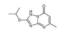 5-methyl-2-propan-2-ylsulfanyl-1H-[1,2,4]triazolo[1,5-a]pyrimidin-7-one结构式