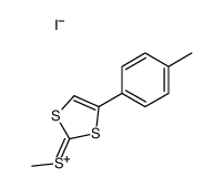 methyl-[4-(4-methylphenyl)-1,3-dithiol-2-ylidene]sulfanium,iodide Structure