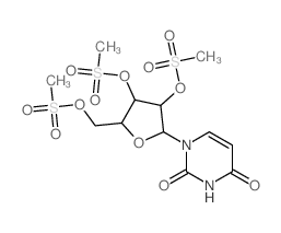 1-[3,4-bis(methylsulfonyloxy)-5-(methylsulfonyloxymethyl)oxolan-2-yl]pyrimidine-2,4-dione结构式