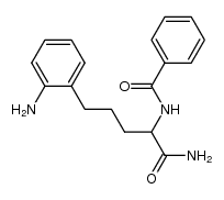 DL-N-Benzoyl-δ-o-amino-phenyl-norvalinamid结构式