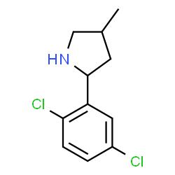 Pyrrolidine, 2-(2,5-dichlorophenyl)-4-methyl- (9CI)结构式