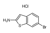 Benzo[b]thiophen-2-amine, 6-bromo-, hydrochloride (1:1) Structure