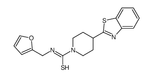 1-Piperidinecarbothioamide,4-(2-benzothiazolyl)-N-(2-furanylmethyl)-(9CI) Structure