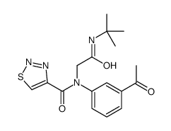 1,2,3-Thiadiazole-4-carboxamide,N-(3-acetylphenyl)-N-[2-[(1,1-dimethylethyl)amino]-2-oxoethyl]-(9CI) structure