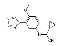 Cyclopropanecarboxamide, N-[4-methoxy-3-(1H-tetrazol-1-yl)phenyl]- (9CI)结构式