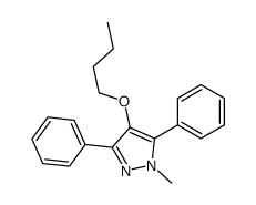 4-butoxy-1-methyl-3,5-diphenylpyrazole结构式