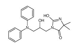 3-[2-hydroxy-3-(N-phenylanilino)propyl]-5,5-dimethylimidazolidine-2,4-dione结构式