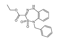 1-benzyl-2,2-dioxo-2,5-dihydro-1H-2λ6-benzo[1,2,5,6]thiatriazepine-3-carboxylic acid ethyl ester Structure