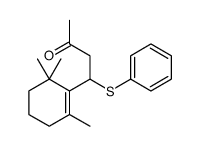 4-phenylsulfanyl-4-(2,6,6-trimethylcyclohexen-1-yl)butan-2-one结构式