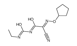 N-cyclopentyloxy-2-(ethylcarbamoylamino)-2-oxoethanimidoyl cyanide结构式