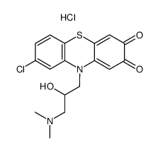 8-chloro-10-(3-dimethylamino-2-hydroxy-propyl)-10H-phenothiazine-2,3-dione, monohydrochloride Structure