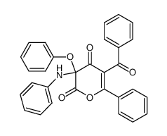 3-anilino-5-benzoyl-3-phenoxy-6-phenyl-pyran-2,4-dione Structure