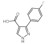 3-(4-氟苯基)-1H-吡唑-4-羧酸结构式