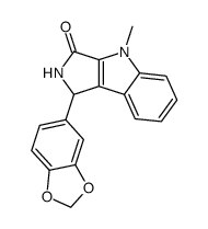 1-benzo[1,3]dioxol-5-yl-4-methyl-1,4-dihydro-2H-pyrrolo[3,4-b]indol-3-one结构式