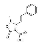 2-methyl-5-oxo-3-trans-styryl-2,5-dihydro-isoxazole-4-carboxylic acid结构式