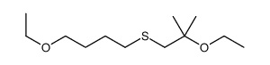 2-ethoxy-1-(4-ethoxybutylsulfanyl)-2-methylpropane结构式