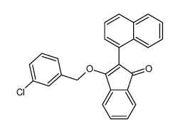 3-[(3-chlorophenyl)methoxy]-2-naphthalen-1-ylinden-1-one结构式