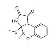 1-(2-methoxyphenyl)-2,2-bis(methylsulfanyl)imidazolidine-4,5-dione Structure