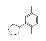 2-cyclopentyl-1,4-dimethylbenzene结构式