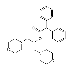 1,3-dimorpholin-4-ylpropan-2-yl 2,2-diphenylacetate结构式