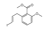 methyl 2-(3-iodoprop-2-enyl)-6-methoxybenzoate Structure