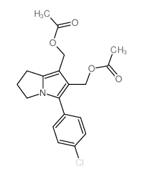 [2-(acetyloxymethyl)-3-(4-chlorophenyl)-6,7-dihydro-5H-pyrrolizin-1-yl]methyl acetate Structure