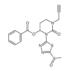 tetrahydro-1-(5-methylsulfinyl-1,3,4-thiadiazol-2-yl)-3-propargyl-6-benzoyloxy-2(1H)-pyrimidinone Structure