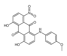 1,8-dihydroxy-4-[(4-methoxyphenyl)amino]-5-nitro-anthracene-9,10-dione structure