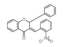3-[(2-nitrophenyl)methylidene]-2-phenyl-chroman-4-one Structure