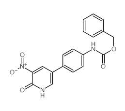 Carbamic acid,[4-(1,6-dihydro-5-nitro-6-oxo-3-pyridinyl)phenyl]-, phenylmethyl ester (9CI)结构式