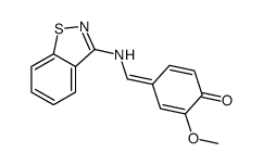 4-[(1,2-benzothiazol-3-ylamino)methylidene]-2-methoxycyclohexa-2,5-dien-1-one结构式