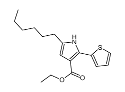 ethyl 5-hexyl-2-thiophen-2-yl-1H-pyrrole-3-carboxylate结构式