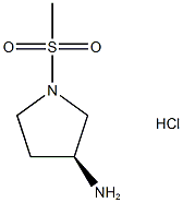 (S)-1-(甲基磺酰基)吡咯烷-3-胺盐酸盐结构式