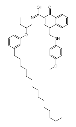 (4Z)-4-[(4-methoxyphenyl)hydrazinylidene]-1-oxo-N-[2-(3-pentadecylphenoxy)butyl]naphthalene-2-carboxamide Structure