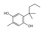 2-methyl-5-(2-methylpentan-2-yl)benzene-1,4-diol结构式