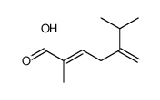 trans-2,6-dimethyl-5-methylenehept-2-enoic acid Structure