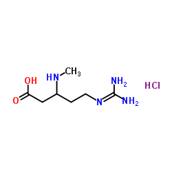 5-Carbamimidamido-3-(methylamino)pentanoic acid hydrochloride (1:1) Structure